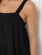 lovery Rochie Neagră cu Croială Cloș cu Legătură la Spate Savinelle