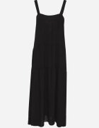 lovery Rochie Neagră cu Croială Cloș cu Legătură la Spate Savinelle
