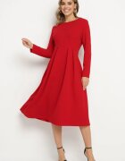 lovery Rochie Roșie Elegantă Cloș Temarielis