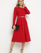 lovery Rochie Roșie Elegantă Cloș Temarielis