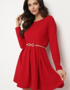 lovery Rochie Roșie Elegantă evazată Temitonia