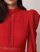 lovery Rochie roșie evazată Salopetă mini cu volănașe Gilha