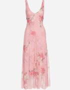 lovery Rochie Roz din plasă cu Motiv Floral Milanessa