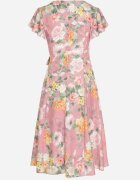 lovery Rochie Roză Florală cu Decolteu Plic Atorina