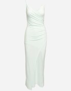 lovery Rochie Verde deschisă Mulată cu Drapaj Callienne