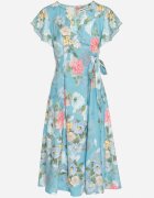 lovery Rochie Verde Florală cu decolteu petrecut Atorina