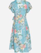 lovery Rochie Verde Florală cu decolteu petrecut Atorina
