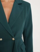 lovery Rochie Verde închis Cambrată cu croială tip sacou cu mini trenă Besista