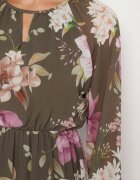 lovery Rochie Verde închis evazată florală Zeramera