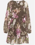 lovery Rochie Verde închis evazată florală Zeramera