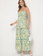 lovery Rochie Verde închisă cu Lămâi cu Fundă Galadessa