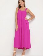 lovery Rochie Violet cu croi evazat cu legătură la spate Savinelle