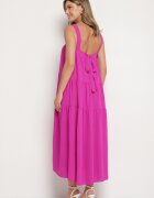 lovery Rochie Violet cu croi evazat cu legătură la spate Savinelle