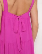 lovery Rochie Violet cu croi evazat cu legătură la spate Savinelle