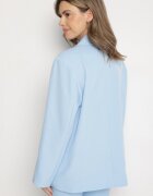 lovery Sacou Albastru deschis la două rânduri cu croi tip box oversize Kosalia