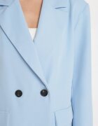 lovery Sacou Albastru deschis la două rânduri cu croi tip box oversize Kosalia