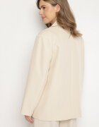 lovery Sacou Bej Dublu Rând cu Croi Drept Oversize Kosalia