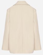 lovery Sacou Bej Dublu Rând cu Croi Drept Oversize Kosalia