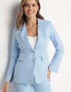 lovery Sacou Cambrat Albastru Deschis cu Linia Umerilor Întărită Finzeki