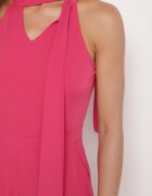 lovery Salopetă Fucsia Fără Mâneci cu Legătură Decorativă și Picioare Largi Silarine