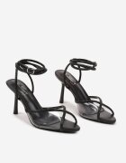 lovery Sandale Negre stiletto decorate cu zirconii Filiprana