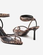 lovery Sandale panteră stiletto decorate cu zirconii Filiprana