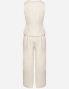 lovery Set de costum bej Vestă și Pantaloni cu croi larg Zivarelle