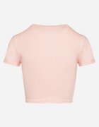 lovery Tricou Roz din Viscoză cu croi ajustat Tip Crop Top Folirra