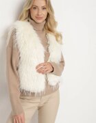 lovery Vestă Albă De blană Fără închidere Loreti