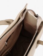 luigisanto Geantă Bej Dreptunghiulară Shopper cu Curea Suplimentară de Umăr Naliere