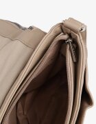 luigisanto Geantă crossbody bej închis cu clapetă și fermoar decorativ Rediraya