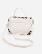 luigisanto Geantă crossbody cu mâner decorată cu inserții ajurate Nomipea Albă