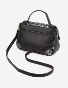 luigisanto Geantă crossbody cu mâner decorată cu inserții ajurate Nomipea Neagră