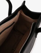 luigisanto Geantă neagră dreptunghiulară shopper cu curea de umăr suplimentară Naliere
