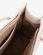 luigisanto Geantă shopper bej deschis dreptunghiulară cu curea suplimentară de umăr Naliere