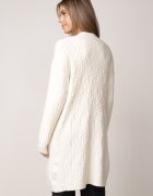 m&d fashion Cardigan cu croi lung și împletituri Lerlit Bej deschis