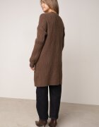 m&d fashion Cardigan cu croi lung și împletituri Lerlit Maro