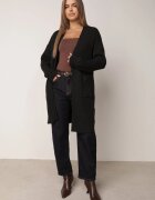 m&d fashion Cardigan cu croi lung și împletituri Lerlit Negru
