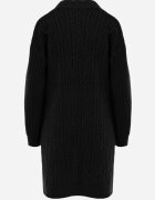 m&d fashion Cardigan cu croi lung și împletituri Lerlit Negru