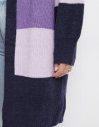 m&d fashion Cardigan Violet Lung în dungi Amonta