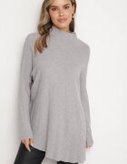 m&d fashion Maletă Gri deschis cu Vâscoză cu Croială Asimetrică și Mâneci tip liliac Reandriael
