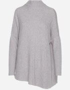 m&d fashion Maletă Gri deschis cu Vâscoză cu Croială Asimetrică și Mâneci tip liliac Reandriael
