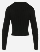 m&d fashion Pulover Negru cu torsadă și decolteu triunghiular Goldria