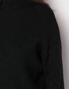 m&d fashion Pulover Negru Simplu cu Guler rulat Swenua