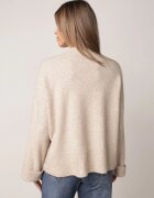 m&d fashion Pulover oversize cu adaos de lână cu guler înalt și manșete întoarse Jalowia Bej