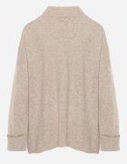 m&d fashion Pulover oversize cu adaos de lână cu guler înalt și manșete întoarse Jalowia Bej