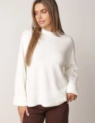m&d fashion Pulover oversize cu adaos de lână cu guler înalt și manșete întoarse Jalowia Bej deschis