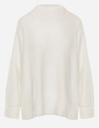 m&d fashion Pulover oversize cu adaos de lână cu guler înalt și manșete întoarse Jalowia Bej deschis