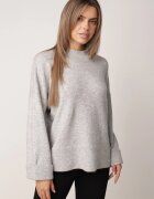 m&d fashion Pulover oversize cu adaos de lână cu guler înalt și manșete întoarse Jalowia Gri