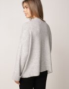 m&d fashion Pulover oversize cu adaos de lână cu guler înalt și manșete întoarse Jalowia Gri